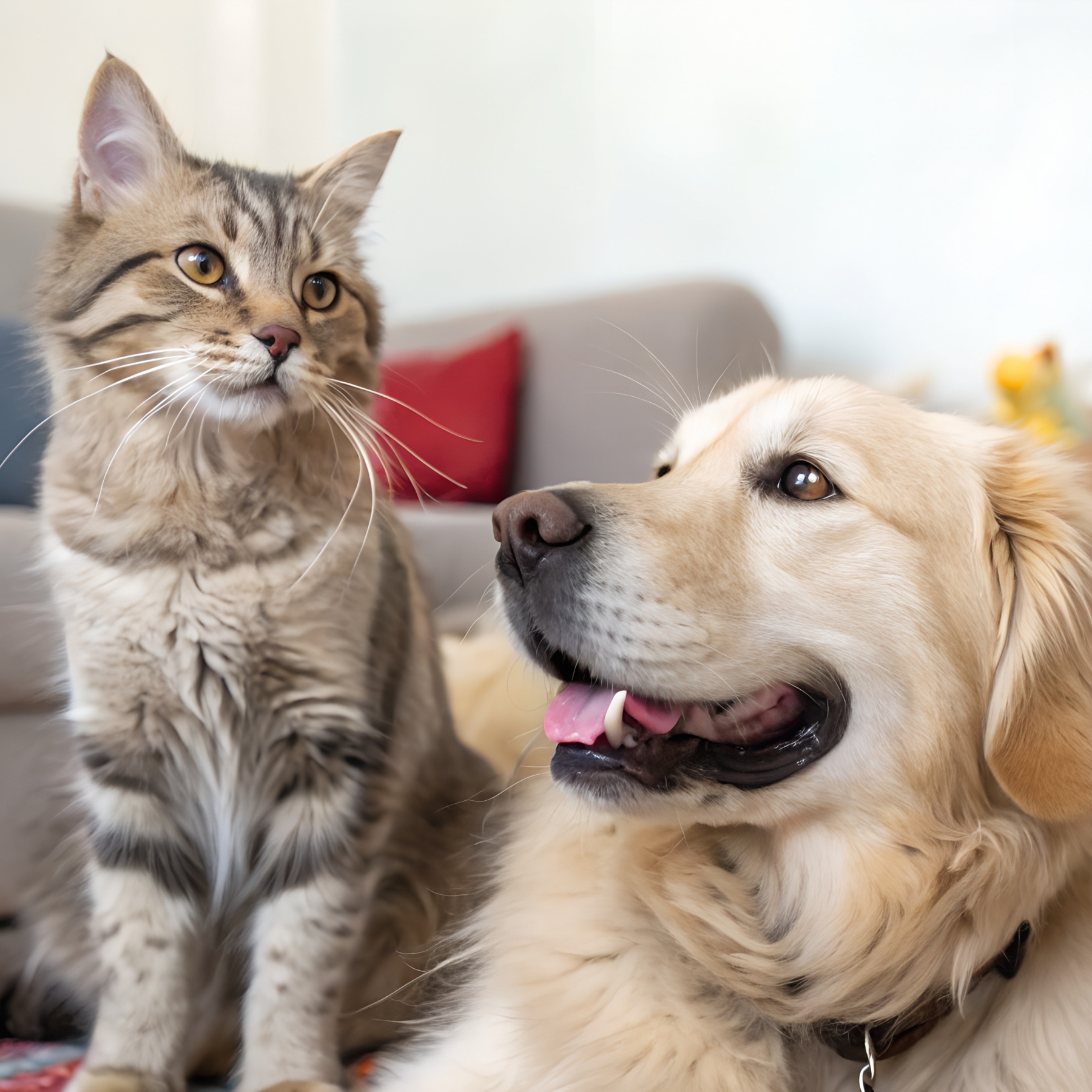 dog and cat together